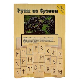 Руны из Бузины мешочек в комплекте(выжженные) - фото 11205