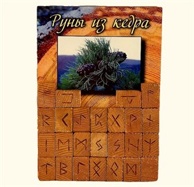 Руны из Кедра мешочек в комплекте(выжженные) - фото 11210
